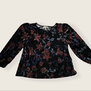 Women’s Velvet Floral Monteau Top